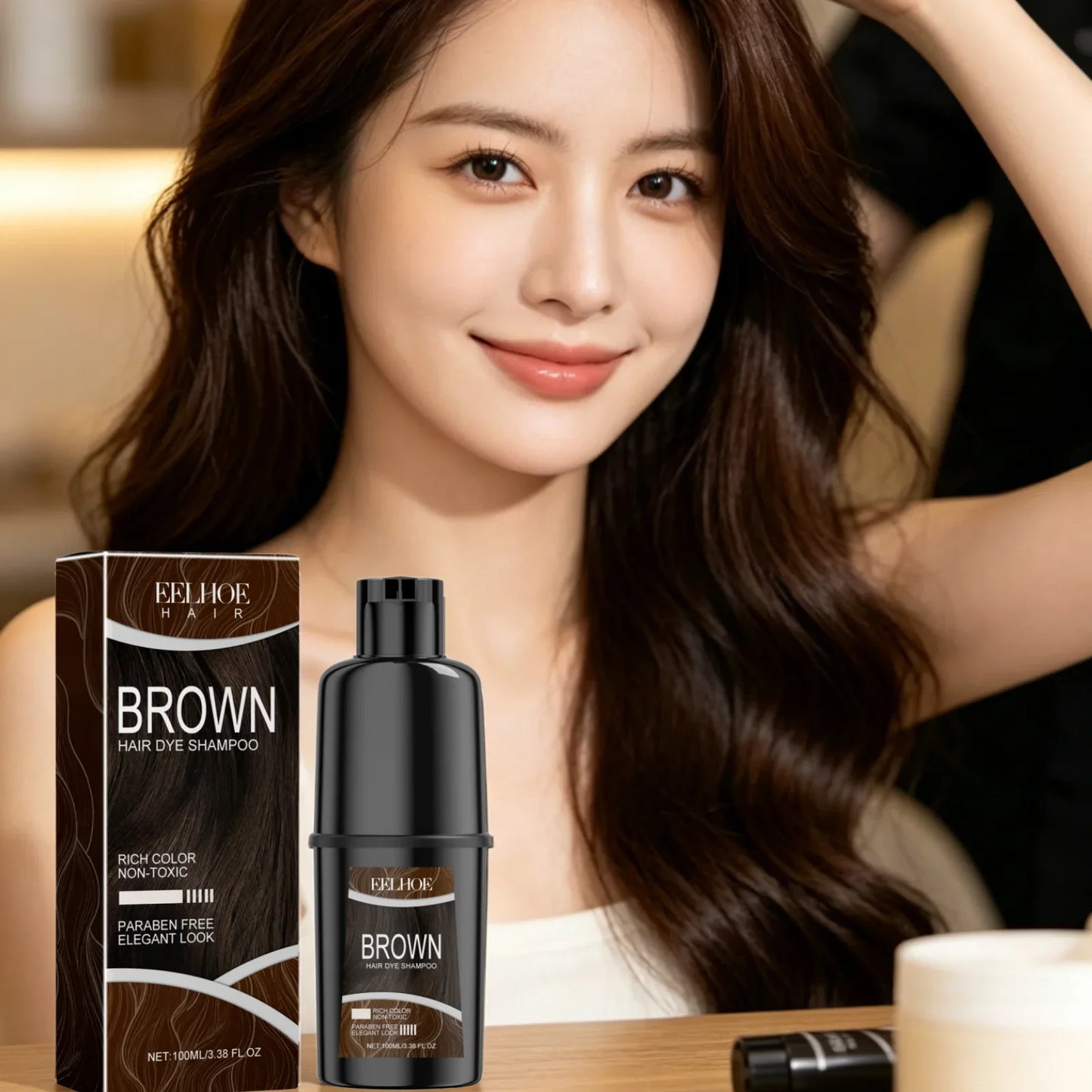 EELHOE Hair Dye Shampoo – Color Lock & Nourish 100ml