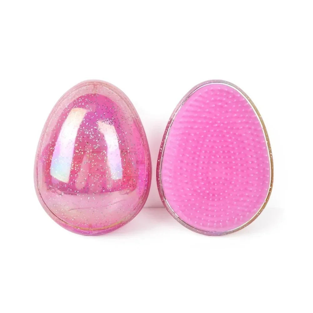 Soft Hairbrush for Travel, Egg Round Shape, Detangling, 1PC Mini Tangle, Hair Styling, Hairdressing Comb Peaceful Pleasures Health and Wellness