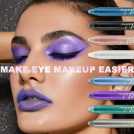 8 color pearl eyeshadow pencil, self-sharpening pencil eyeliner, undercover pencil, does not smudge, waterproof and long-lasting Peaceful Pleasures Health and Wellness