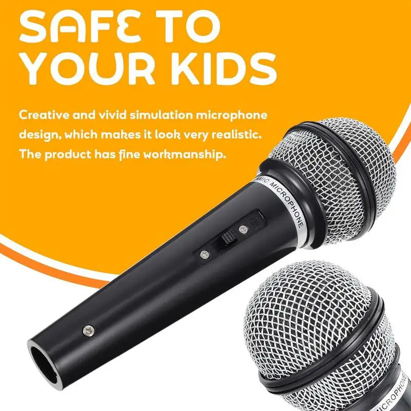 Mini Prop Microphone Fake Stage Play Speaker Music Toys Pretend Play Toddler Toy Kids Model Musical Instrument Learning Peaceful Pleasures Health and Wellness