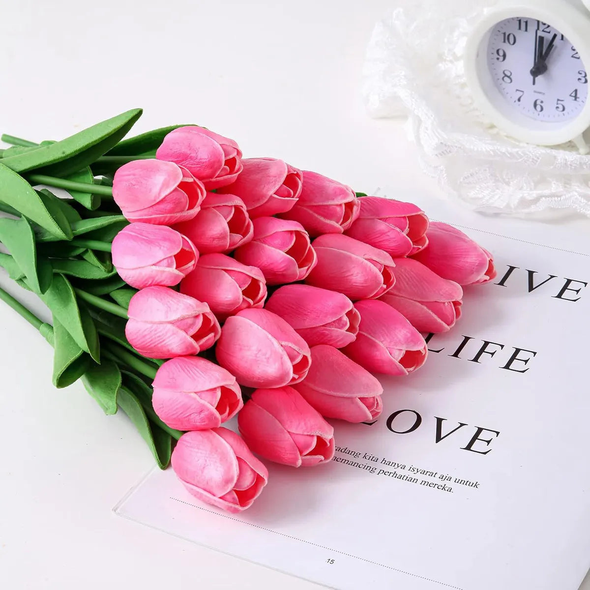 Artificial Tulip Flowers 10/20pcs – Realistic Latex Bouquet Decor