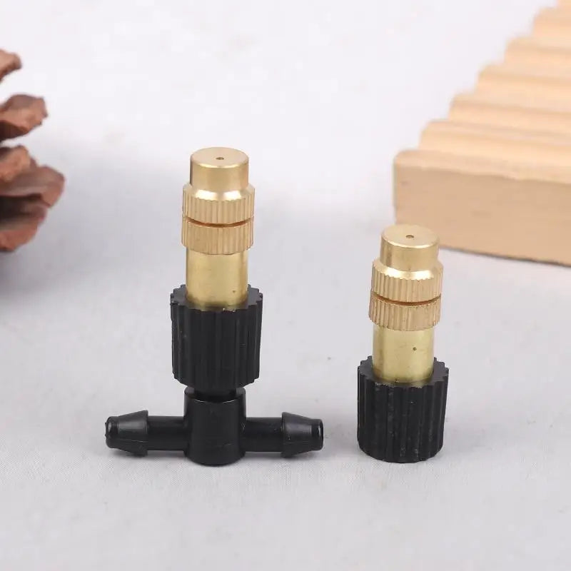 10Pcs/pack Garden Misting Cooling System Garden Irrigation Watering Brass Atomizer Adjustable Garden Micro Sprinklers Peaceful Pleasures Health and Wellness