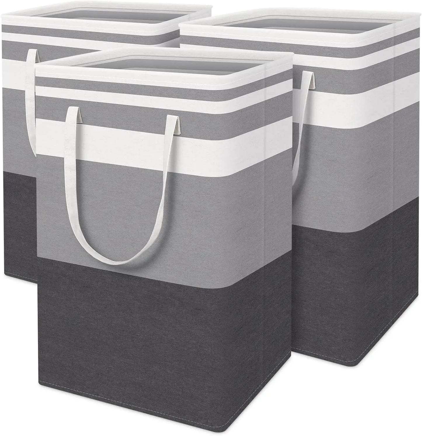 75L Large Laundry Basket 1-3 Pack Waterproof Collapsible Hamper with Easy Carry Handles for Family Dorm Bedroom Clothes Toys Peaceful Pleasures Health and Wellness