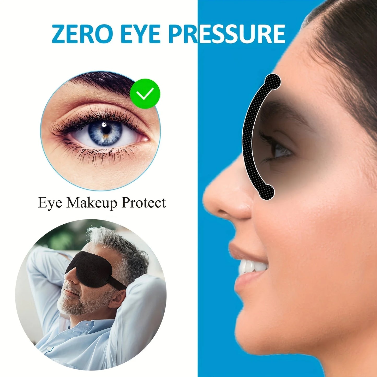 3D Sleep Mask – Light Blocking Eye Cover for All Sleepers