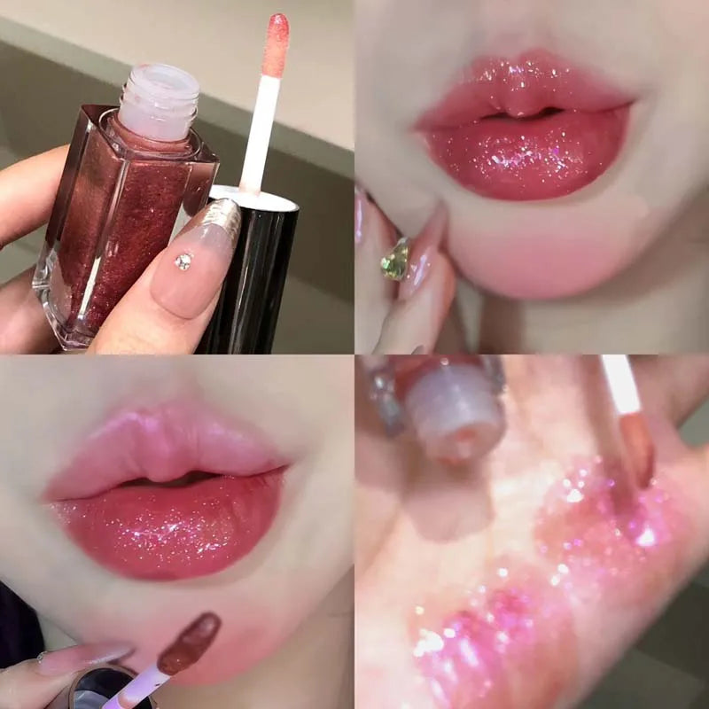 HERORANGE Pearlescent Glitter Lip Gloss | Long-Lasting Shimmer
