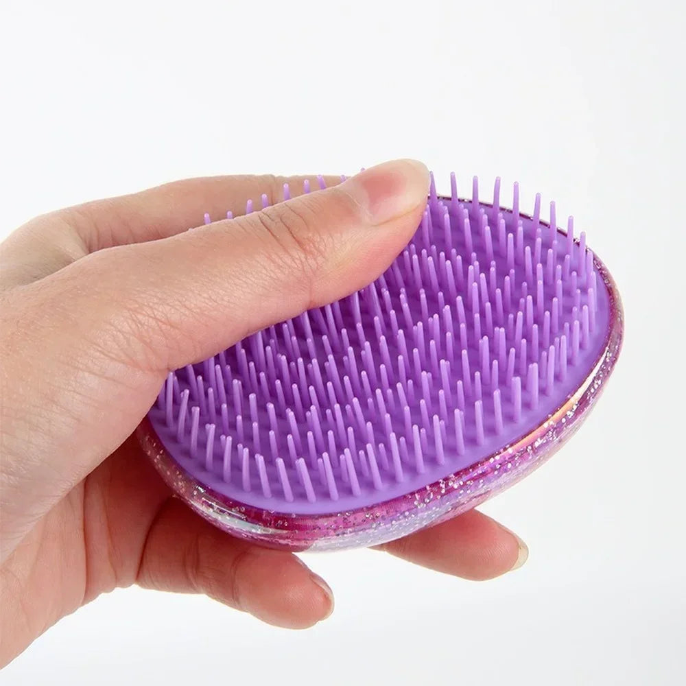 Soft Hairbrush for Travel, Egg Round Shape, Detangling, 1PC Mini Tangle, Hair Styling, Hairdressing Comb Peaceful Pleasures Health and Wellness