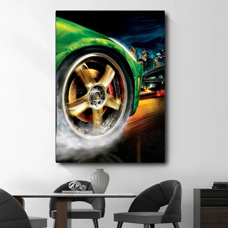 Rally Need for Speed Art Posters Canvas Painting Wall Prints Pictures Living Room Home Decor Vintage World Famous Racing Car Peaceful Pleasures Health and Wellness
