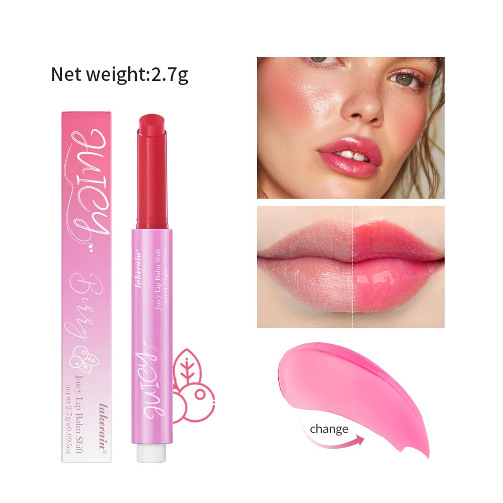 juicy lip balm gloss Color Change Hydrating & Nourishing Lip Gloss Balm with Vitamin E Lip Balm Long Lasting Moisturizing Lipst Peaceful Pleasures Health and Wellness Berry2