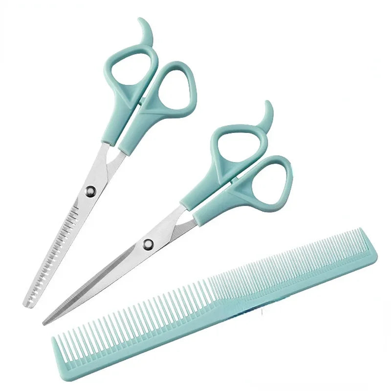 3PCS Hairdressing Scissors 6 Inch Scissors Kit Tool for Cutting Thinning Hair Comb Barber Accessories Salon Hairdressing Shears Peaceful Pleasures Health and Wellness