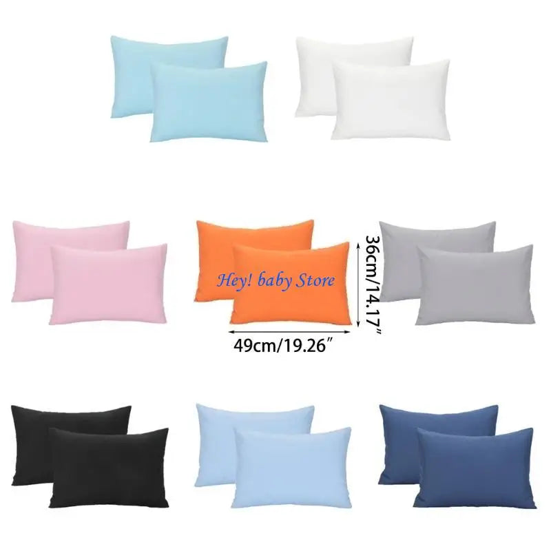 Kids Travel Pillow Cases 2-Pack | Soft Microfiber Cover