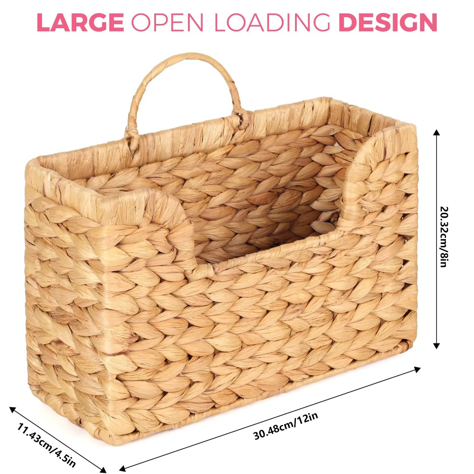 Gourd Vine Woven Wall Hanging Basket Rattan Magazine Holder Eco Friendly Home Decor Storage Organizer Peaceful Pleasures Health and Wellness
