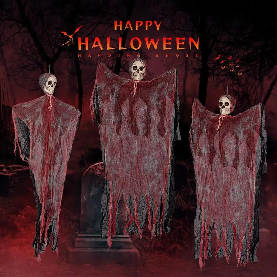 Halloween Horror Skull Ghost Hanging Pendant Spooky Outdoor Courtyard