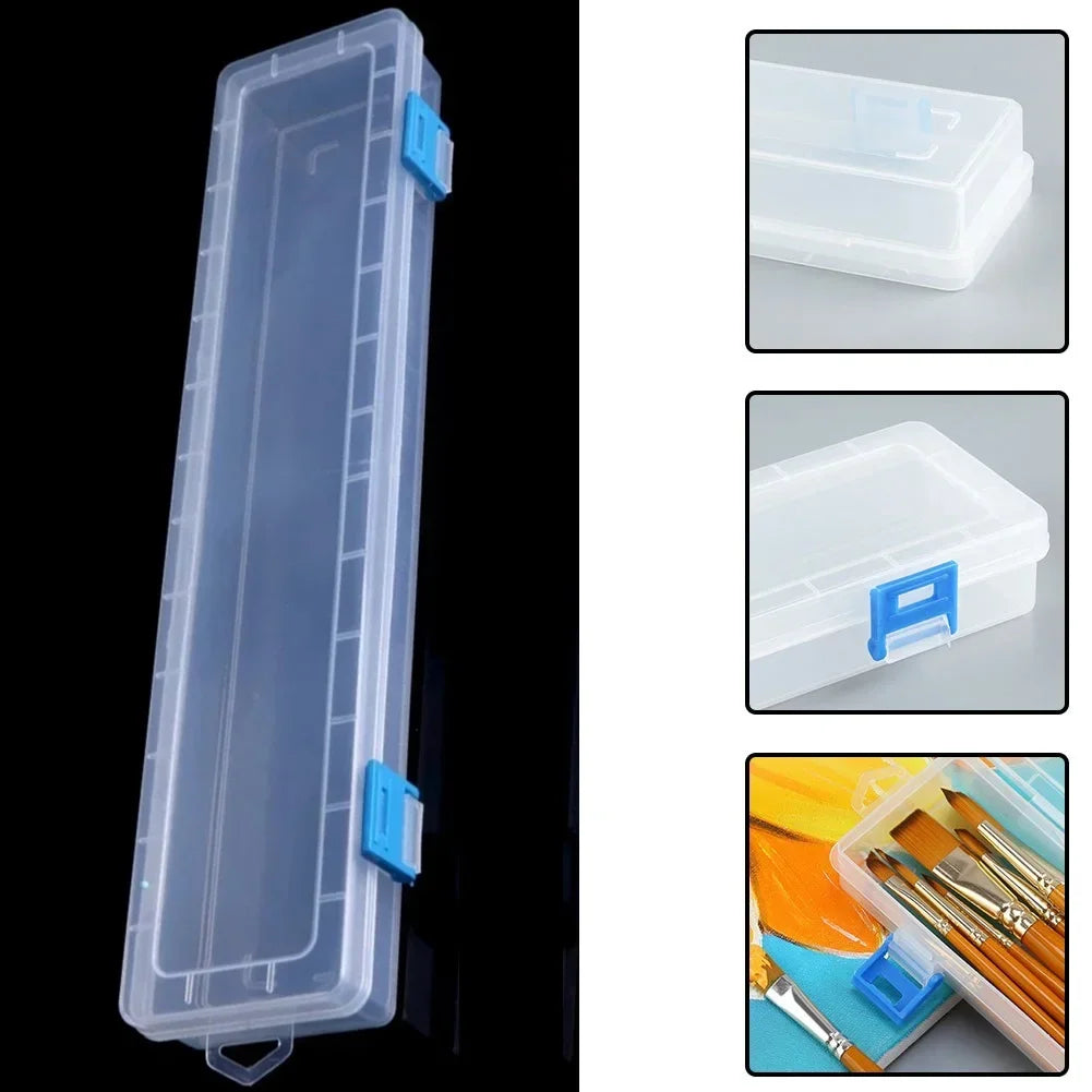 Plastic Art Brush & Pencil Storage Case | Drawing Organizer