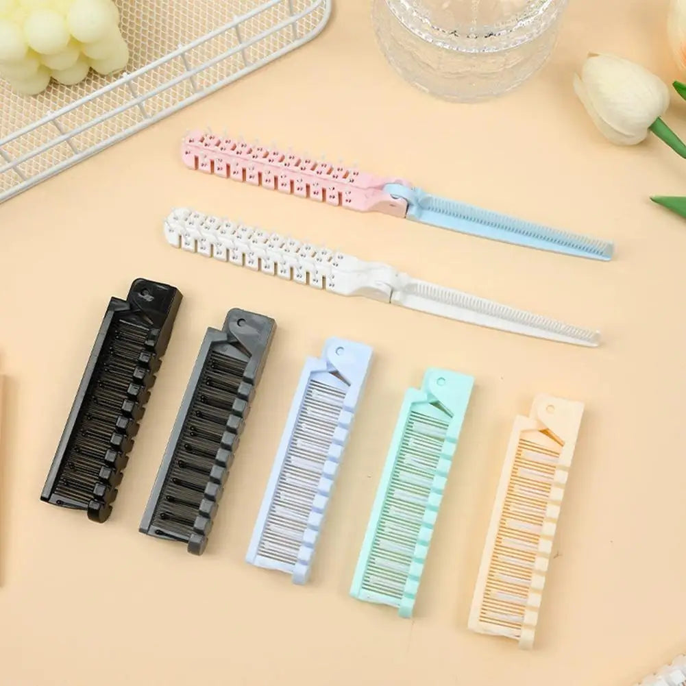 Portable Folding Hair Comb – Anti-Static Travel Styling Tool