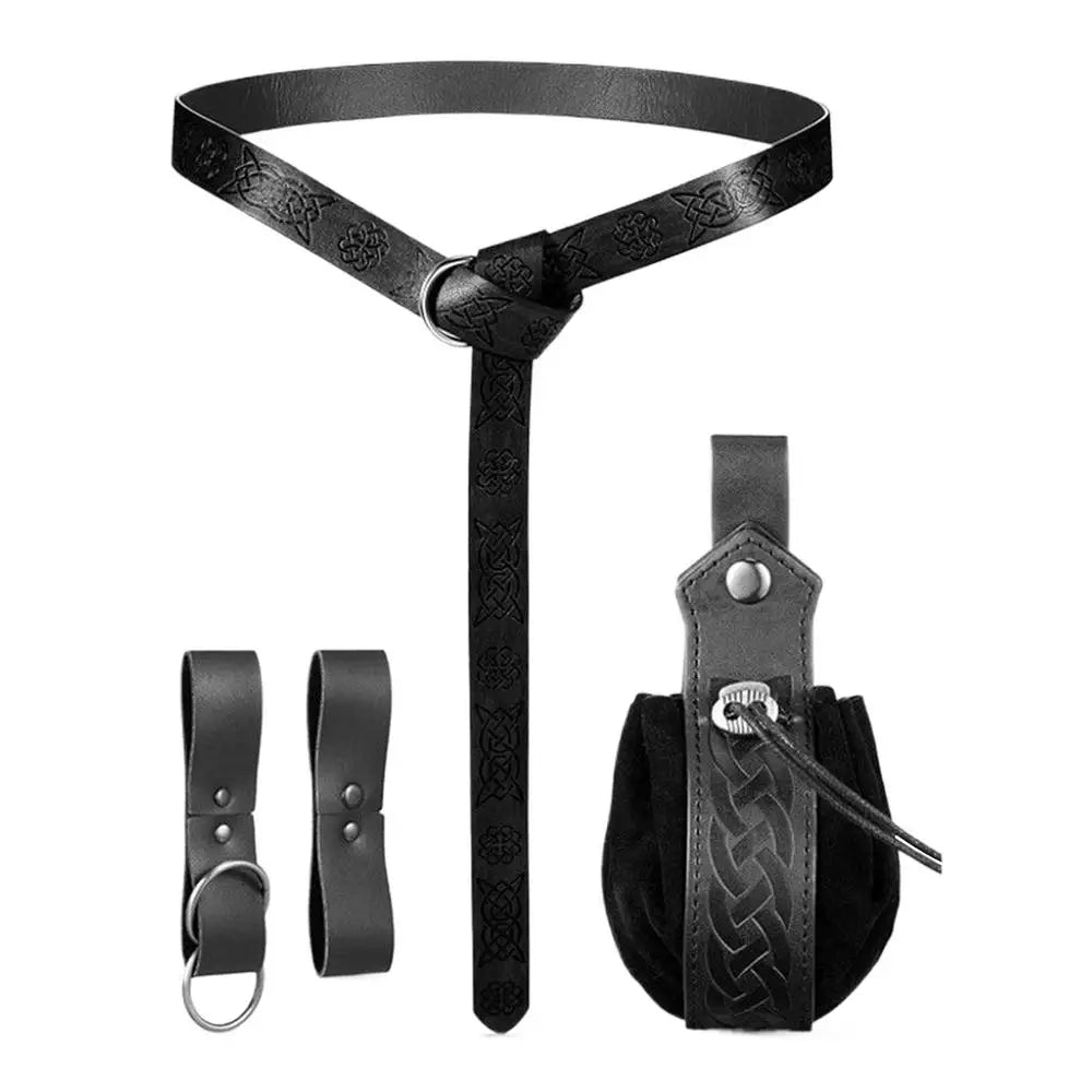 Renaissance Belt Accessories Renaissance Belt Bag Cosplay Accessories Cosplay Purse Outfit Supplies for Women Adults Convention Peaceful Pleasures Health and Wellness Black China Mainland