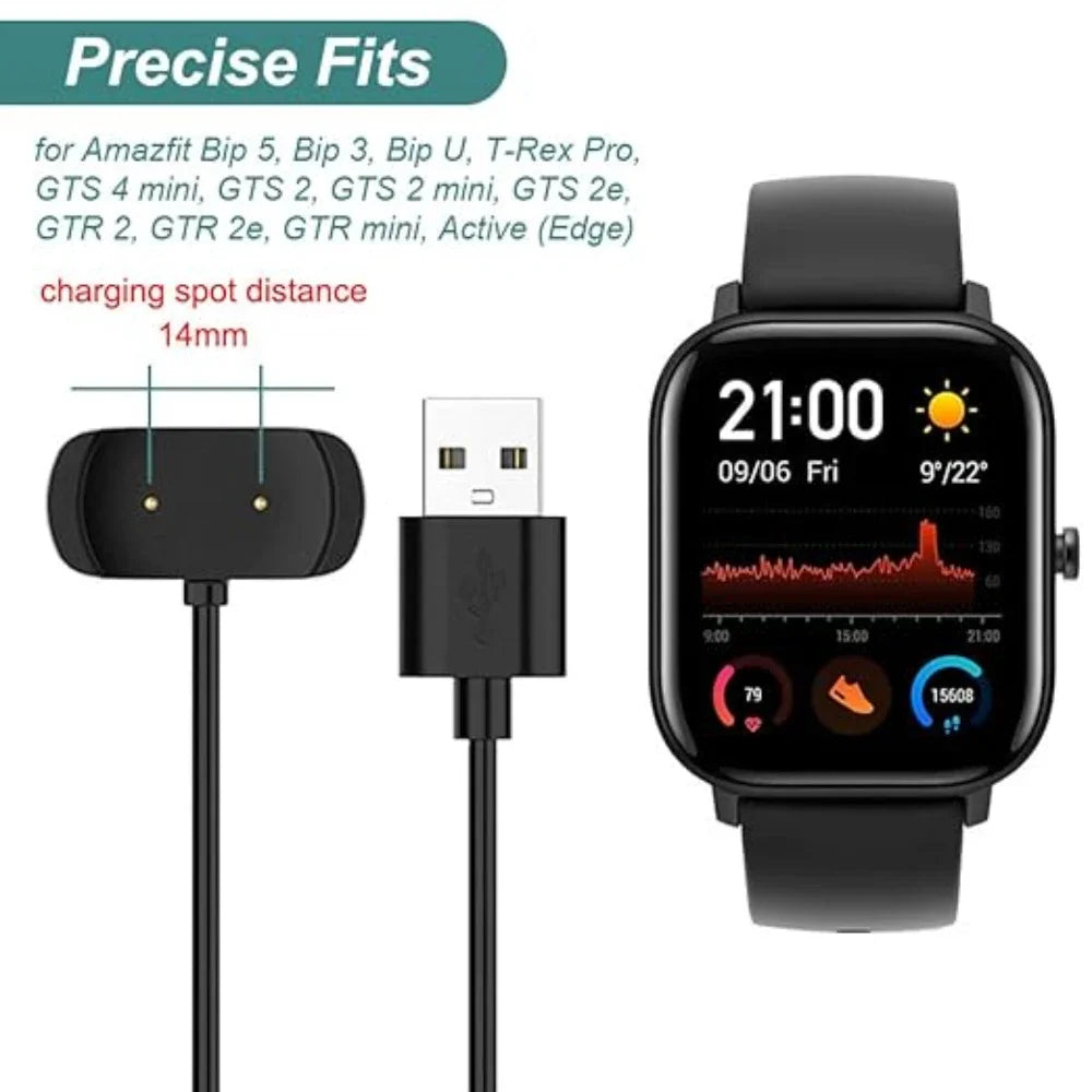 Amazfit GTS 2 / GTR 2e / Bip 5 USB Replacement Charger Cable Peaceful Pleasures Health and Wellness