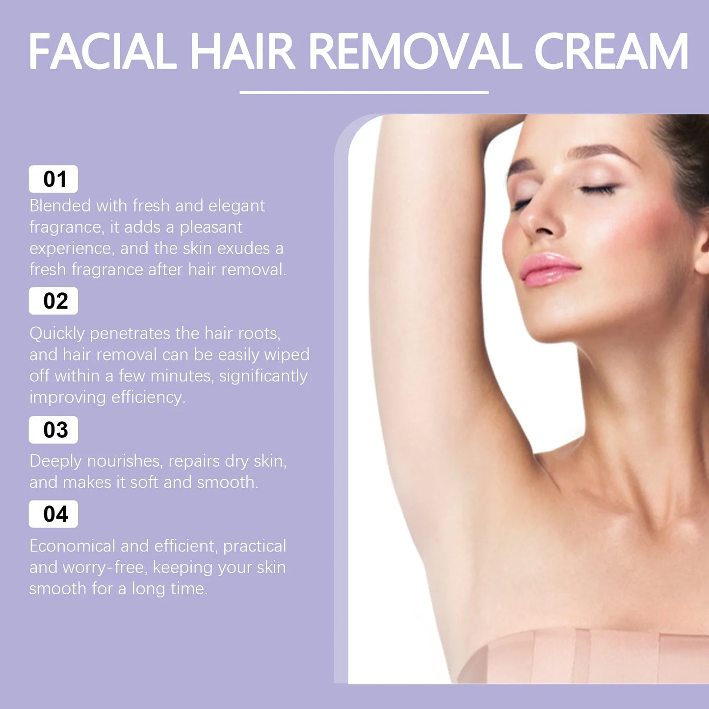 Jaysuing Painless Depilatory Cream | Leg, Arm & Bikini Hair Removal