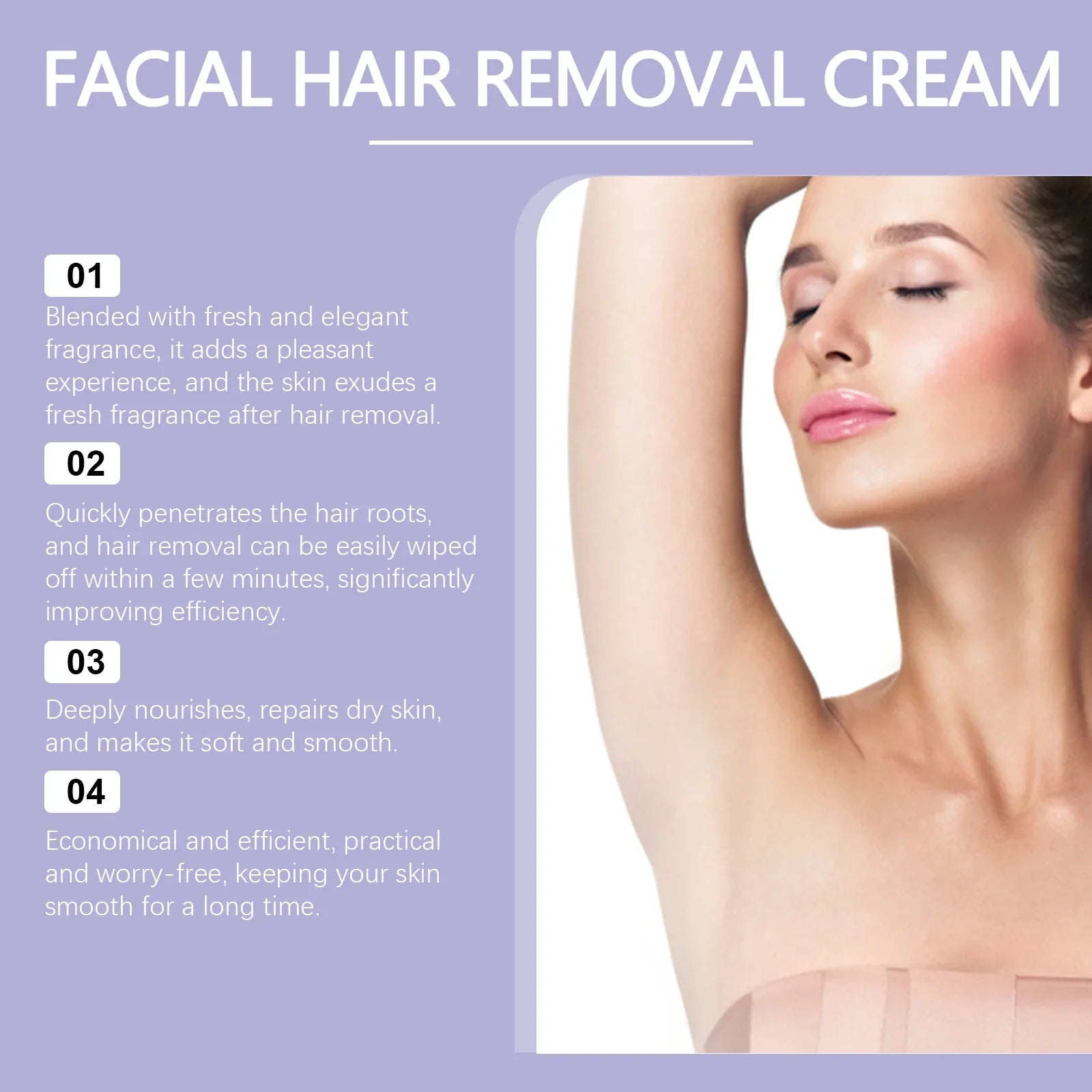 Jaysuing Painless Depilatory Cream – Legs, Arms & Bikini 40g Hair Removal Cream Oasis Select