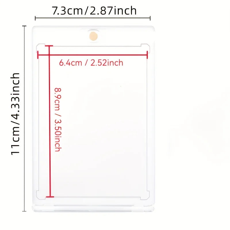 10-Pack Magnetic Card Holders – UV-Resistant Transparent Storage