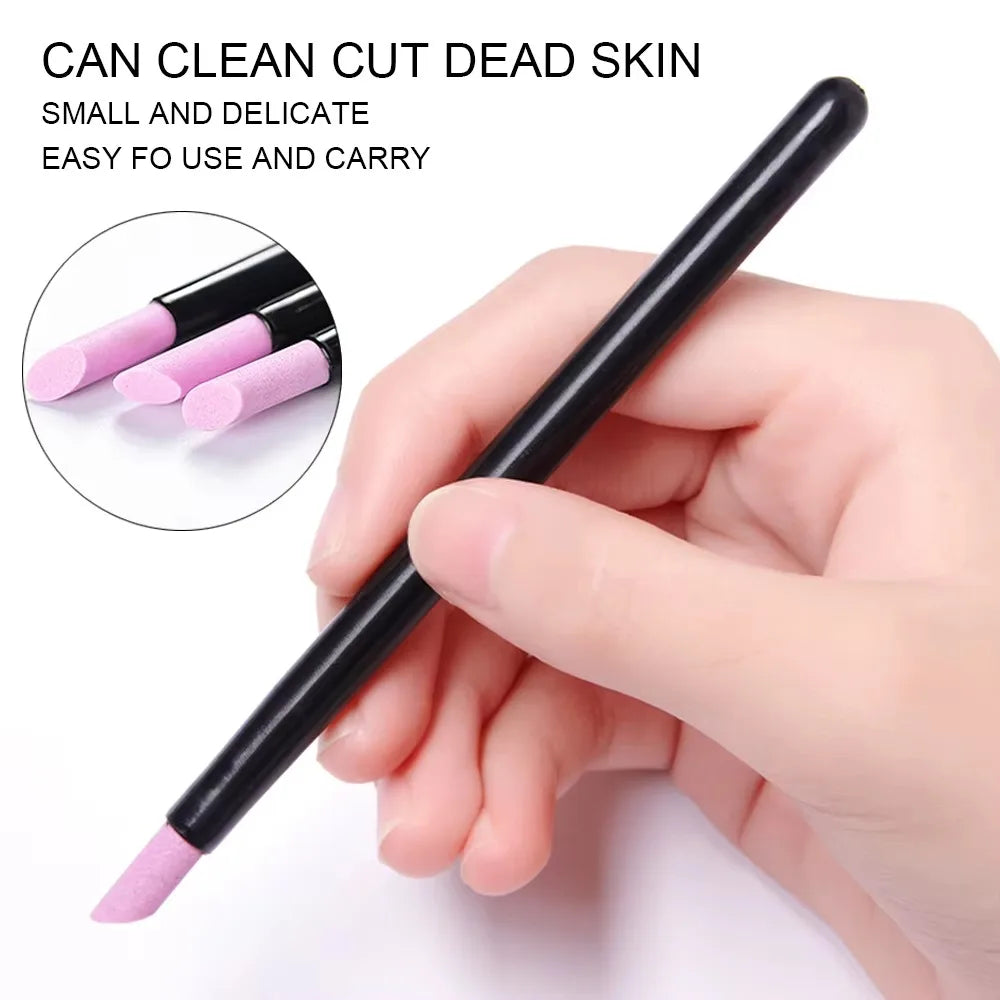 Quartz Stone Nail File & Cuticle Remover Rod | Manicure Tool