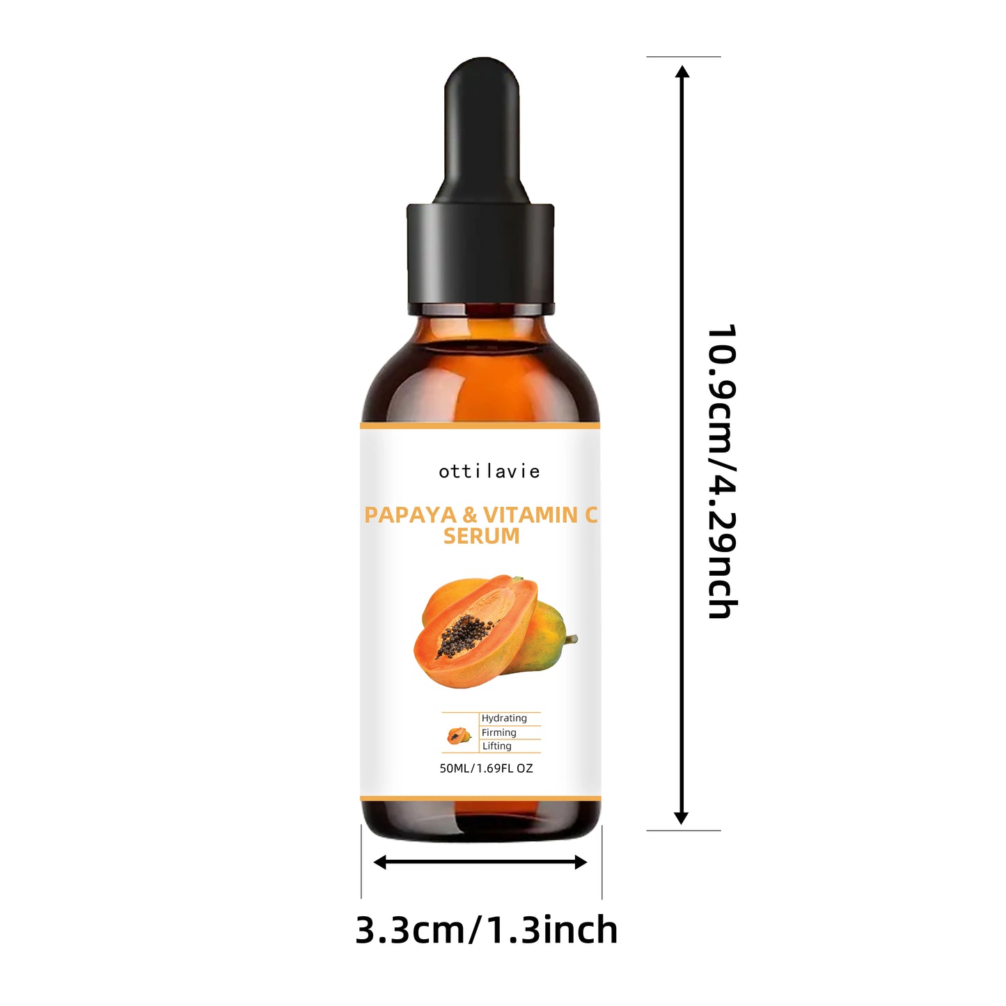 Ottilavie Papaya Vitamin C Essence is suitable for all skin types, unisex, and can be used on the face, neck, and body. Peaceful Pleasures Health and Wellness