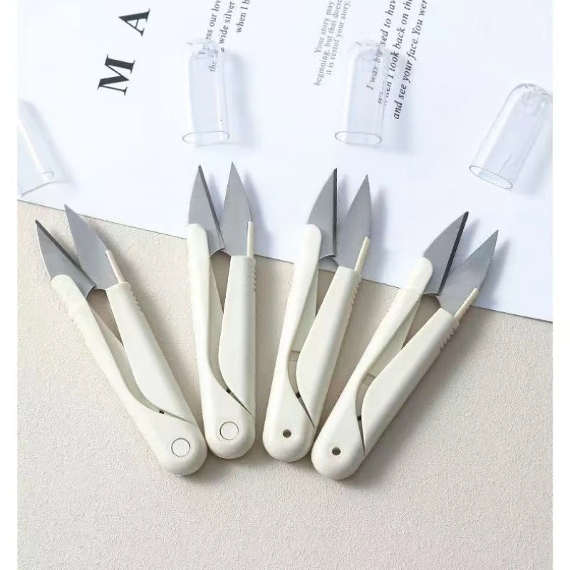 U-Shape Fabric Scissors with Lid | Stainless Steel Craft Scissors