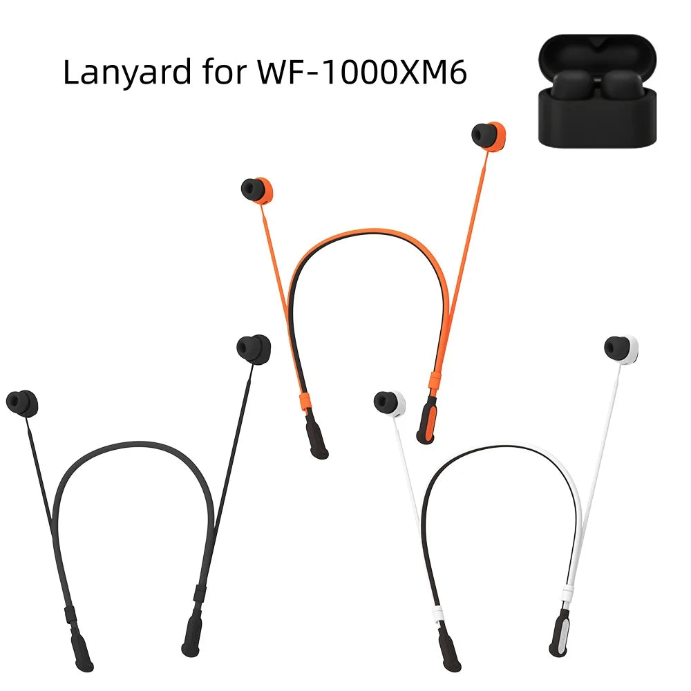 Protective Case For Sony WF-1000XM6 Earbuds Anti-Loss Lanyard For WF-1000XM6 Sports Lanyard Available In A Variety Of Colors Peaceful Pleasures Health and Wellness