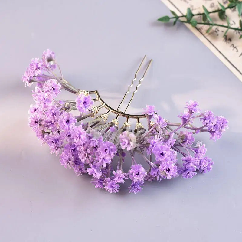 Bridal Floral Hair Stick | U-Shape Wedding Hairpin Accessory