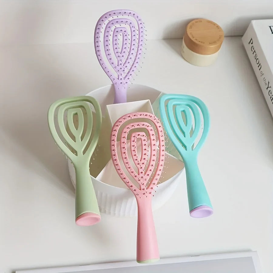 Vented Spiral Detangling Hair Brush – All Hair Types Wet & Dry
