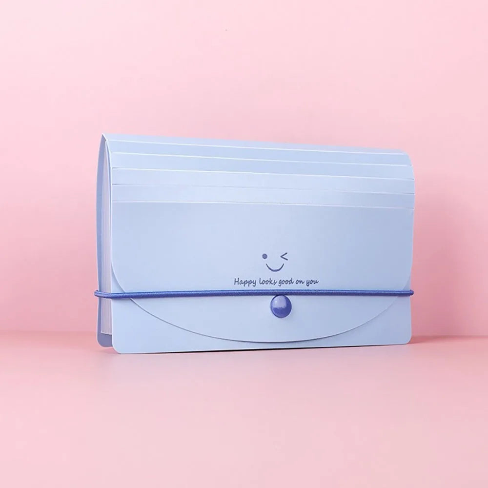 A6 File Storage Bag 13 Layer Classified Invoice Folder Waterproof PP