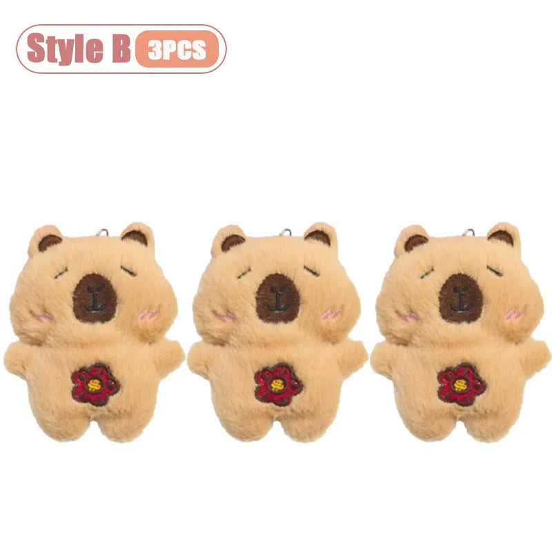 Capybara Plush Keychain – Squeaky Cute Bag Charm | 1–10 PCS