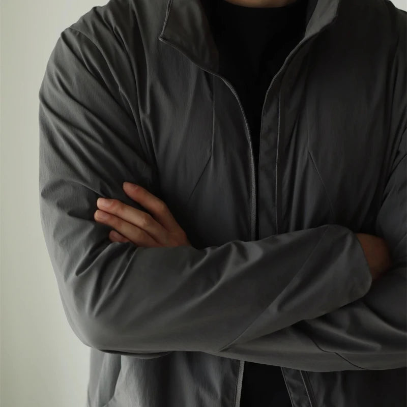 Men's Lightweight Stand-Up Collar Business Jacket | Windproof