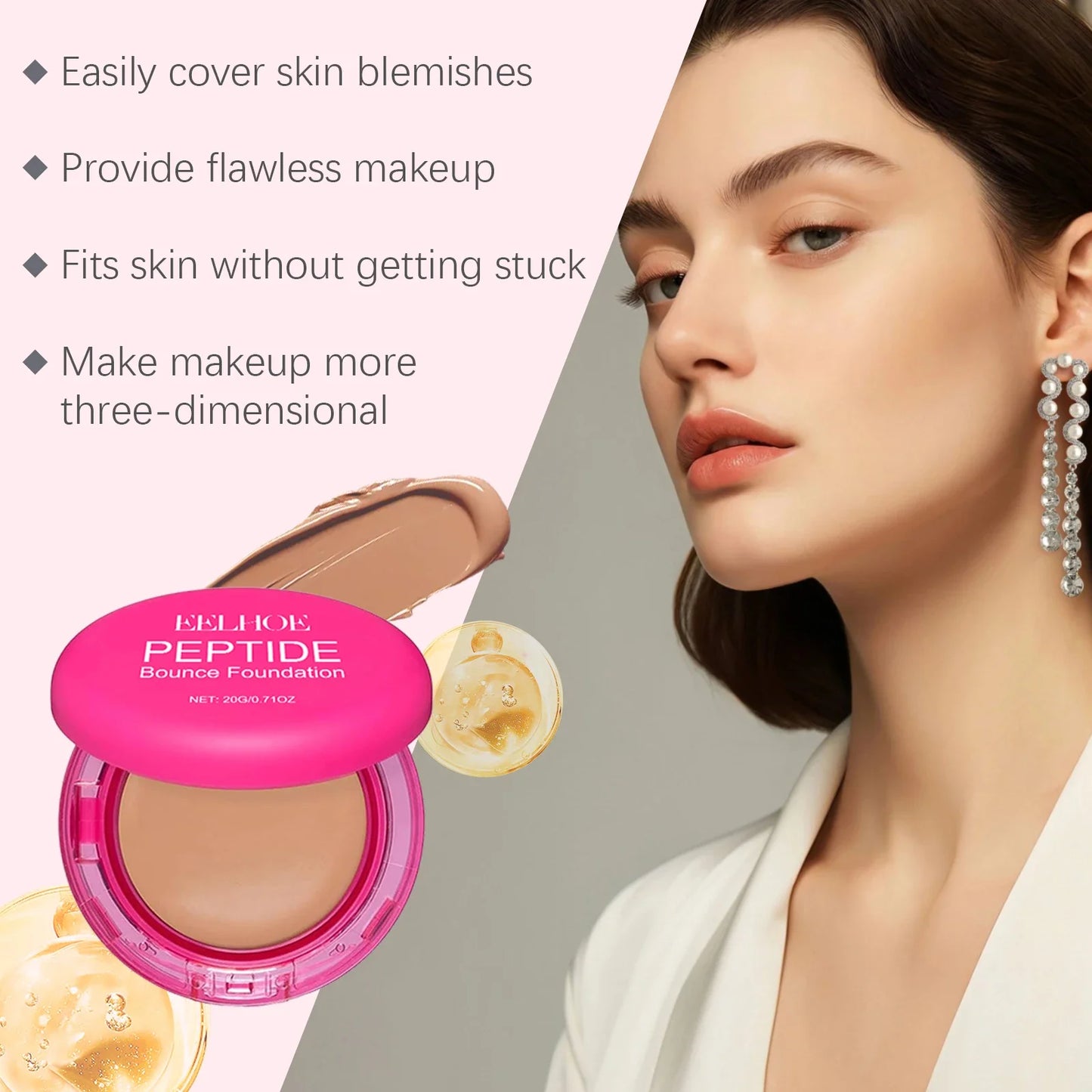 EELHOE Full Coverage Concealer Foundation – Waterproof Oil Control
