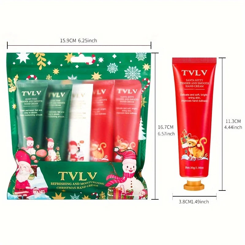 5-Piece Christmas Hand Cream Gift Set | Moisturizing Squalane