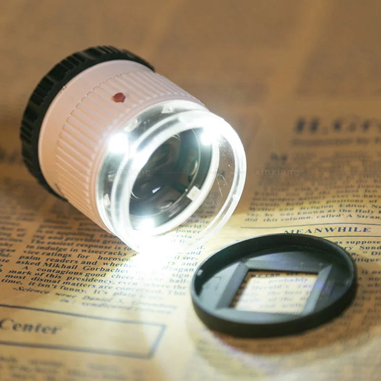 30X Magnifier Cylindrical Scale Optical Glass Lens Focusing High-Definition Magnifying Glass Antique Jewelry Peaceful Pleasures Health and Wellness