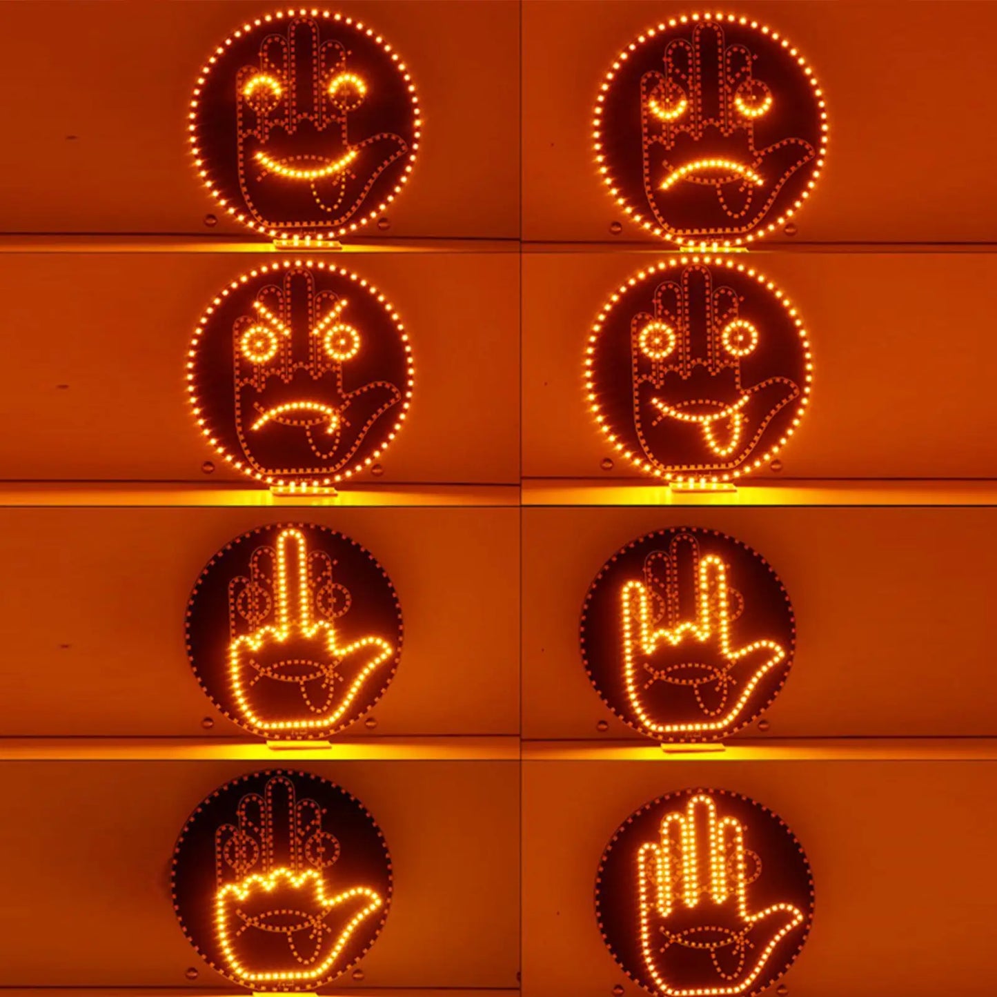 Car Hand Gesture LED Warning Light | Rear Windshield Signal Lamp