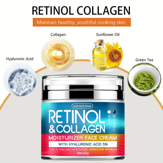 50ml Retinol Face Cream Moisturizing Firming Brightening Skincare Collagen Hyaluronic Acid Creams Facial Skin Care Products Peaceful Pleasures Health and Wellness