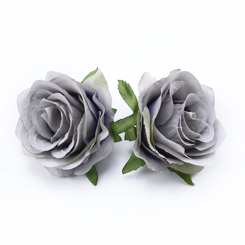 Silk Rose Artificial Flower Heads 5/10 Pcs | Wedding & Party Decor