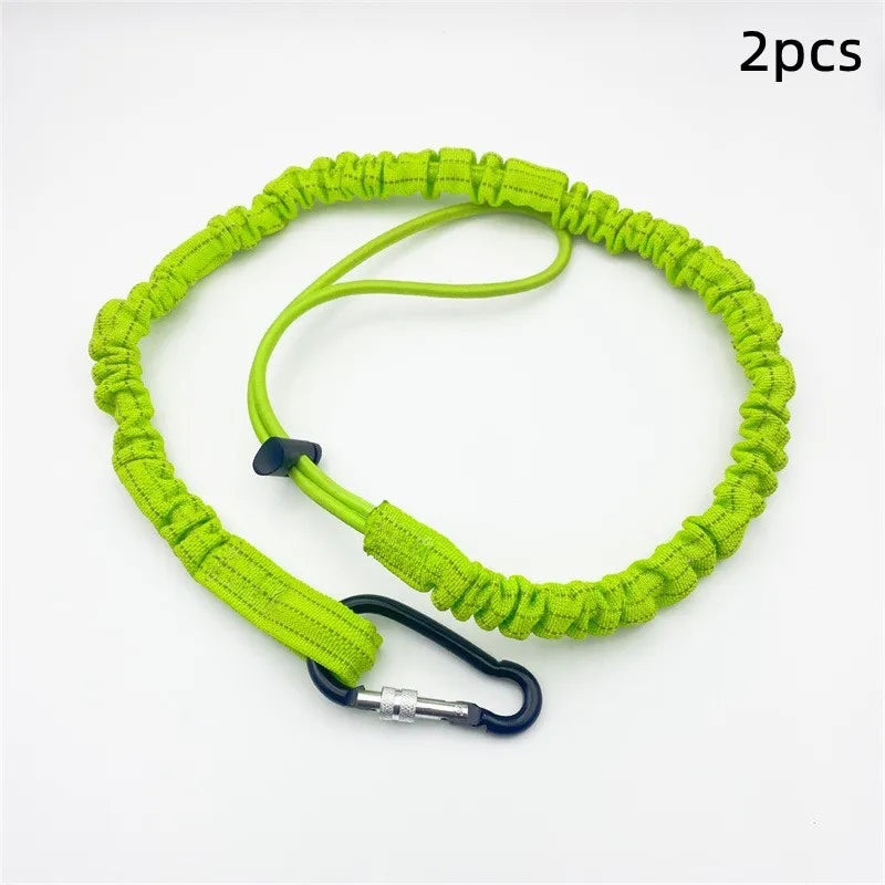 Safety Tool Lanyard Carabiner Hook | Anti-Drop Elastic Rope