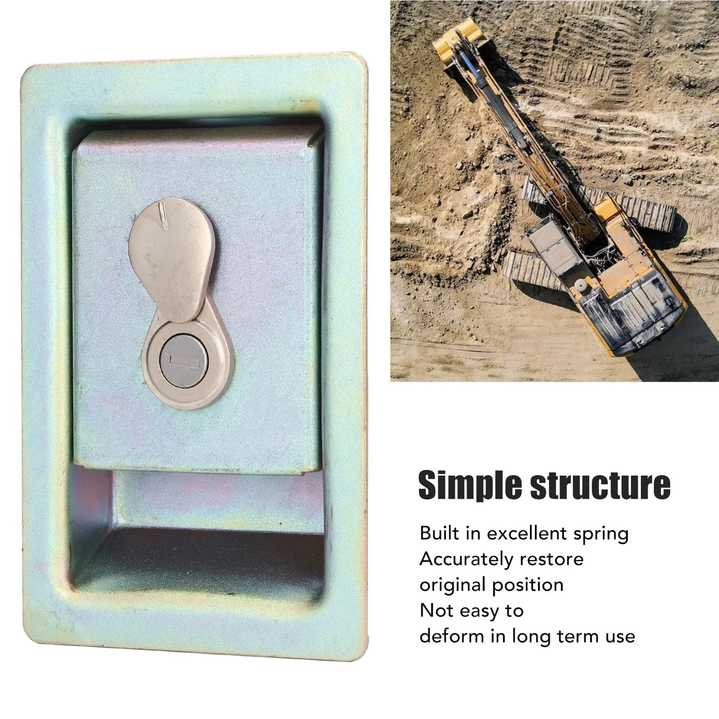 Excavator Hydraulic Pump Lock Side Door Aluminum Alloy with 2 Keys for KATO HD 200 Excavator Side Door Lock Hydraulic Pump Lock Peaceful Pleasures Health and Wellness