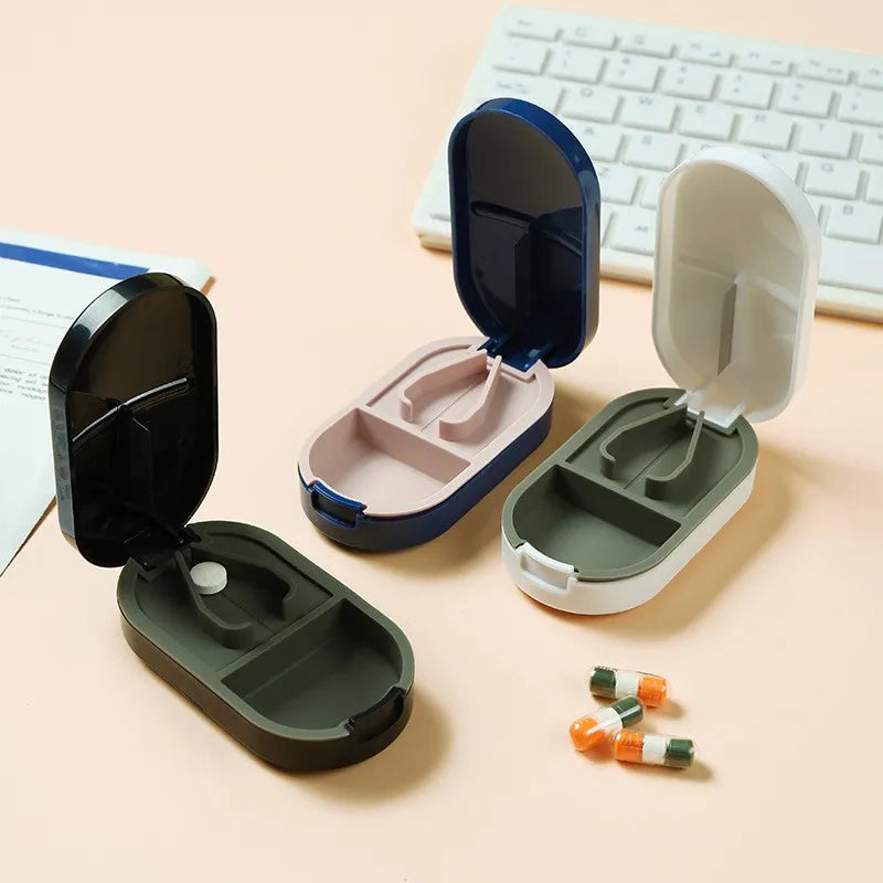 1pcPill Cutter,Pill Splitter For Cutting Small Pills OrLarge Pills In Half,Cuts Pills,Tablets,Stainless Steel Blade Travel Sized Peaceful Pleasures Health and Wellness