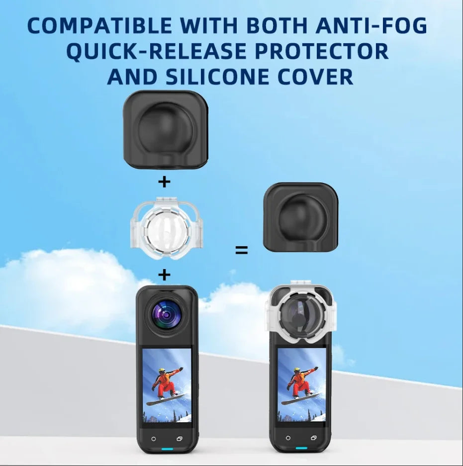 Insta360 X5 Anti-Fog Lens Protective Cap & Guard Cover