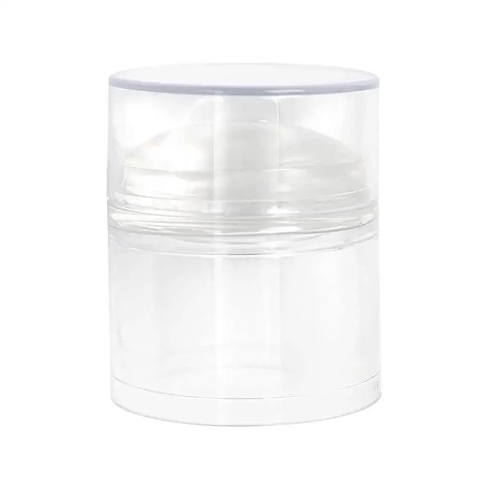 Nail Stamper, French Nail Art Stamper Clear Silicone Stamping Scraper Round Rectangular Head Stamping for DIY Nails Art Manicure Peaceful Pleasures Health and Wellness Round shape