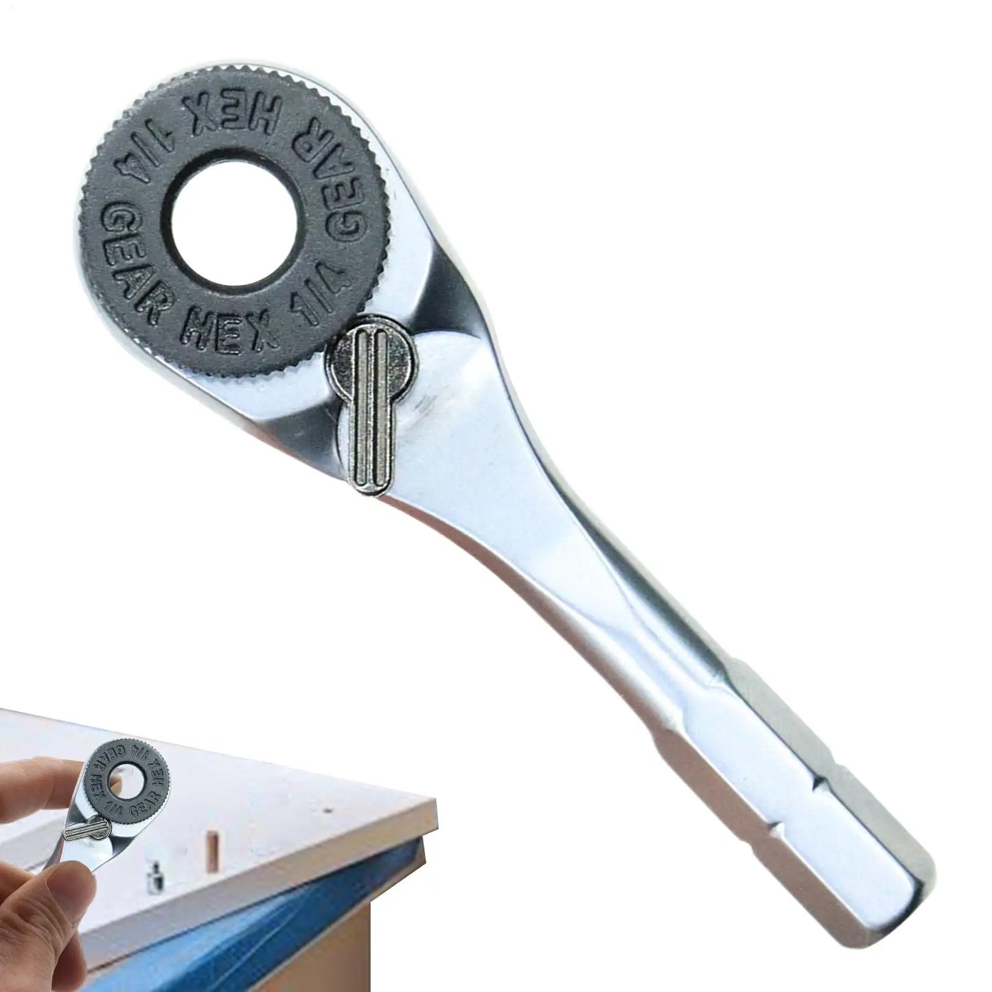 Mini 1/4" Ratchet Wrench | 6.35mm Compact Screwdriver Tool