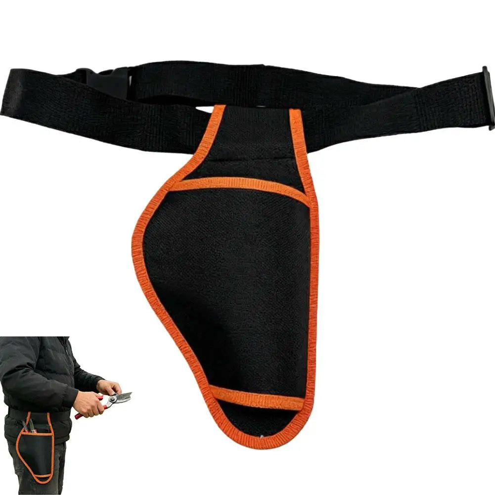 Hard Shell Electric Scissors Storage Bag Portable Garden Tool Organizer Large Pockets Gardening Equipment Storage Pouch Peaceful Pleasures Health and Wellness Orange