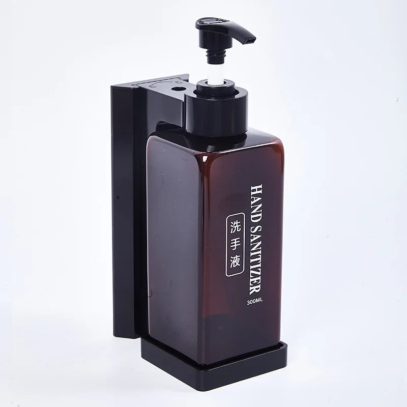 300ml Hotel Wall Mounted Soap DispenserSet,Refillable Shampoo And Conditioner Dispenser,for Bathroom Supplies Hotel Shower Peaceful Pleasures Health and Wellness Brown-A