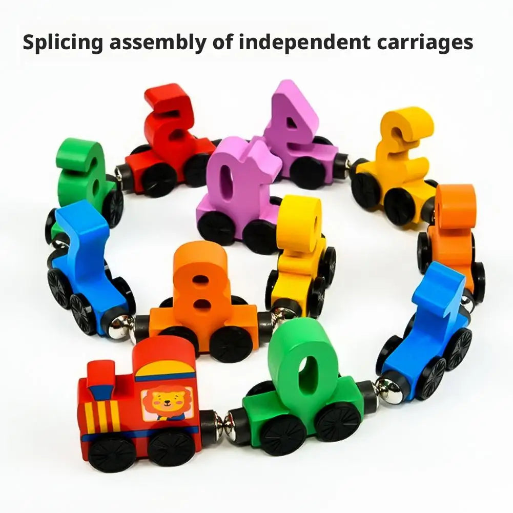 Magnetic Wooden Number Train Set – Educational Toy for Kids