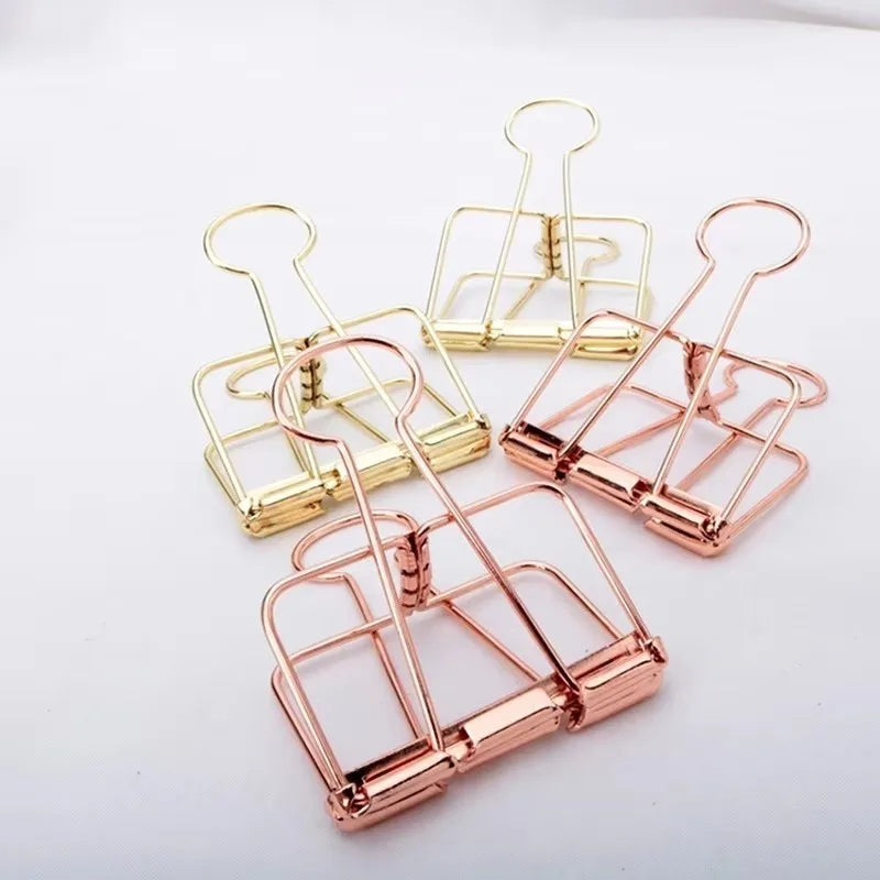 Hollow Metal Long Tail Clip Office Storage Binding Tailcoat Creative