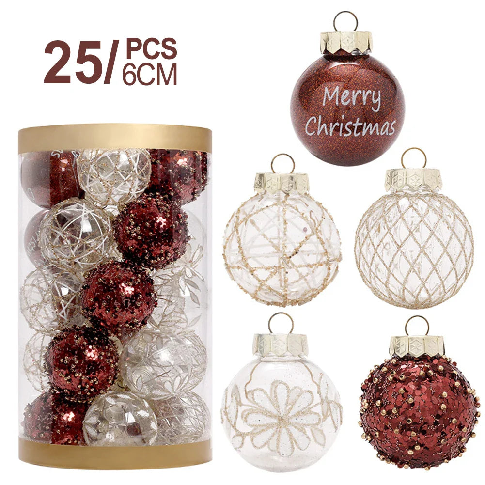 25-Pack Christmas Ball Ornaments | Indoor & Outdoor Holiday Decor