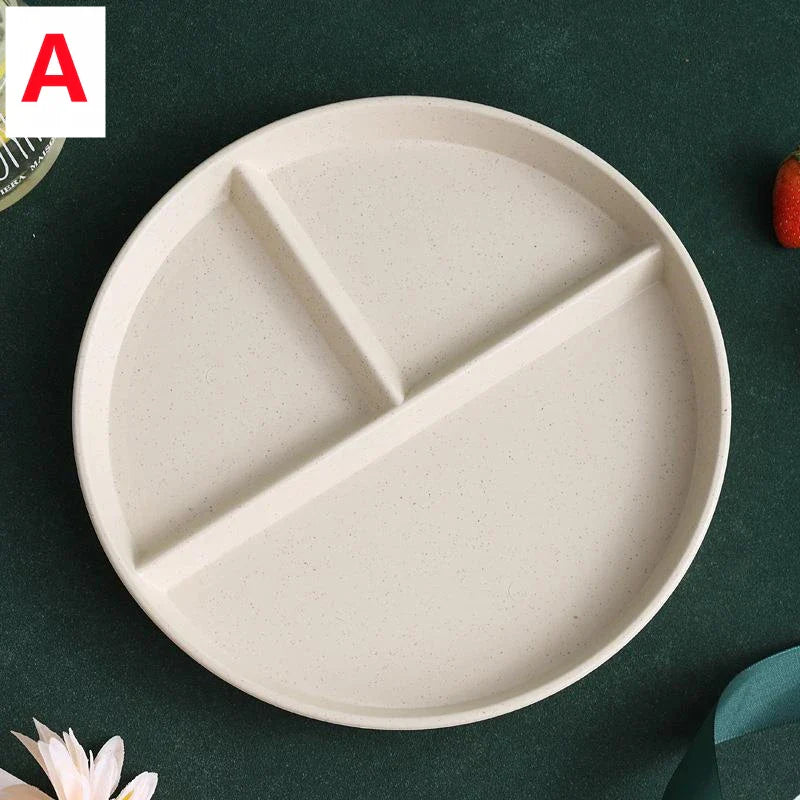 Eco Wheat Straw 3-Section Divided Dinner Plate – BPA Free